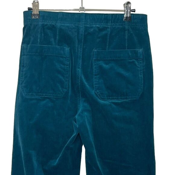 Anthropologie Pilcro Yaya Velvet Flare Pants Turquoise Women’s Size XS Pull-On - Picture 6 of 14
